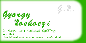 gyorgy moskoczi business card